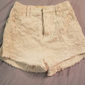 Free people white denim shorts